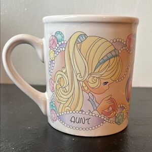 Precious Moments Vintage Aunt Mug Circa 1997 with Gem Accents